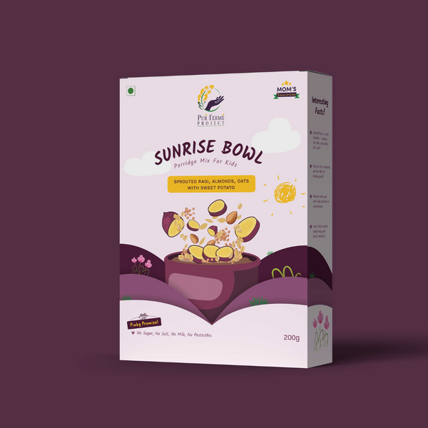 Sunrise Bowl – Sprouted Ragi & Moong Dal with Beetroot Porridge Mix for Kids