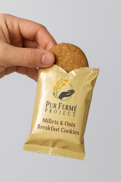 Millet & Oats Breakfast Cookies – 12 Cookies, 240g| Puŕ Fermé Project