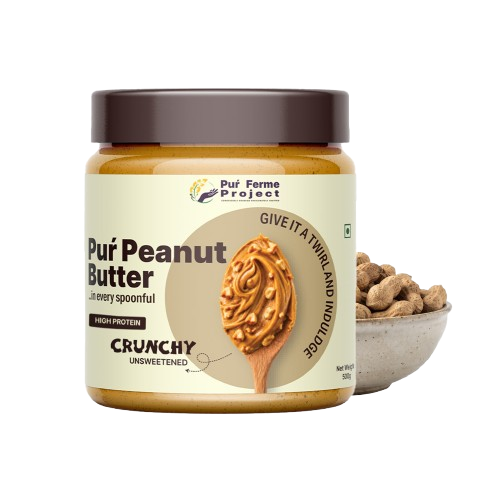 Puŕ Peanut Butter - Unsweetened & Crunchy (500g)