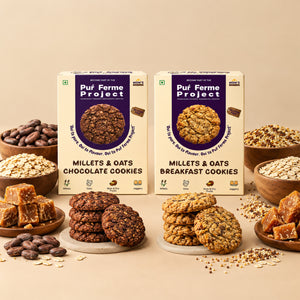 Millet & Oats Cookies Combo – Breakfast + Cocoa - (2 x 240 g)