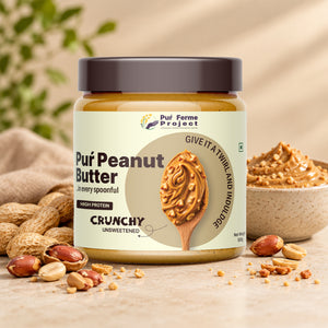 Puŕ Peanut Butter - Unsweetened & Crunchy (500g)