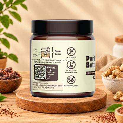 Crunchy Peanut Butter Combo – Unsweetened + Ragi Cocoa (2 × 500 g)