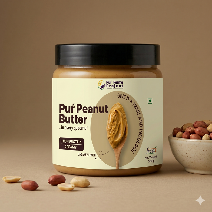 Peanut Butter - Unsweetened & Creamy (500g)