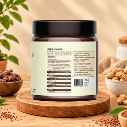 Crunchy Peanut Butter Combo – Unsweetened + Ragi Cocoa (2 × 500 g)