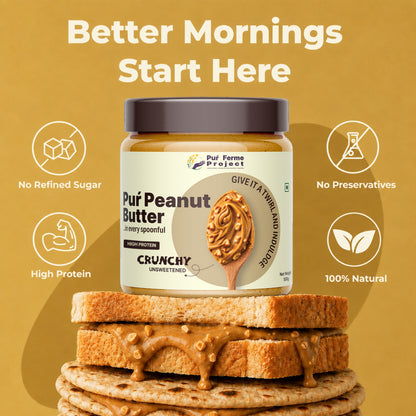 Crunchy Peanut Butter Combo – Unsweetened + Ragi Cocoa (2 × 500 g)