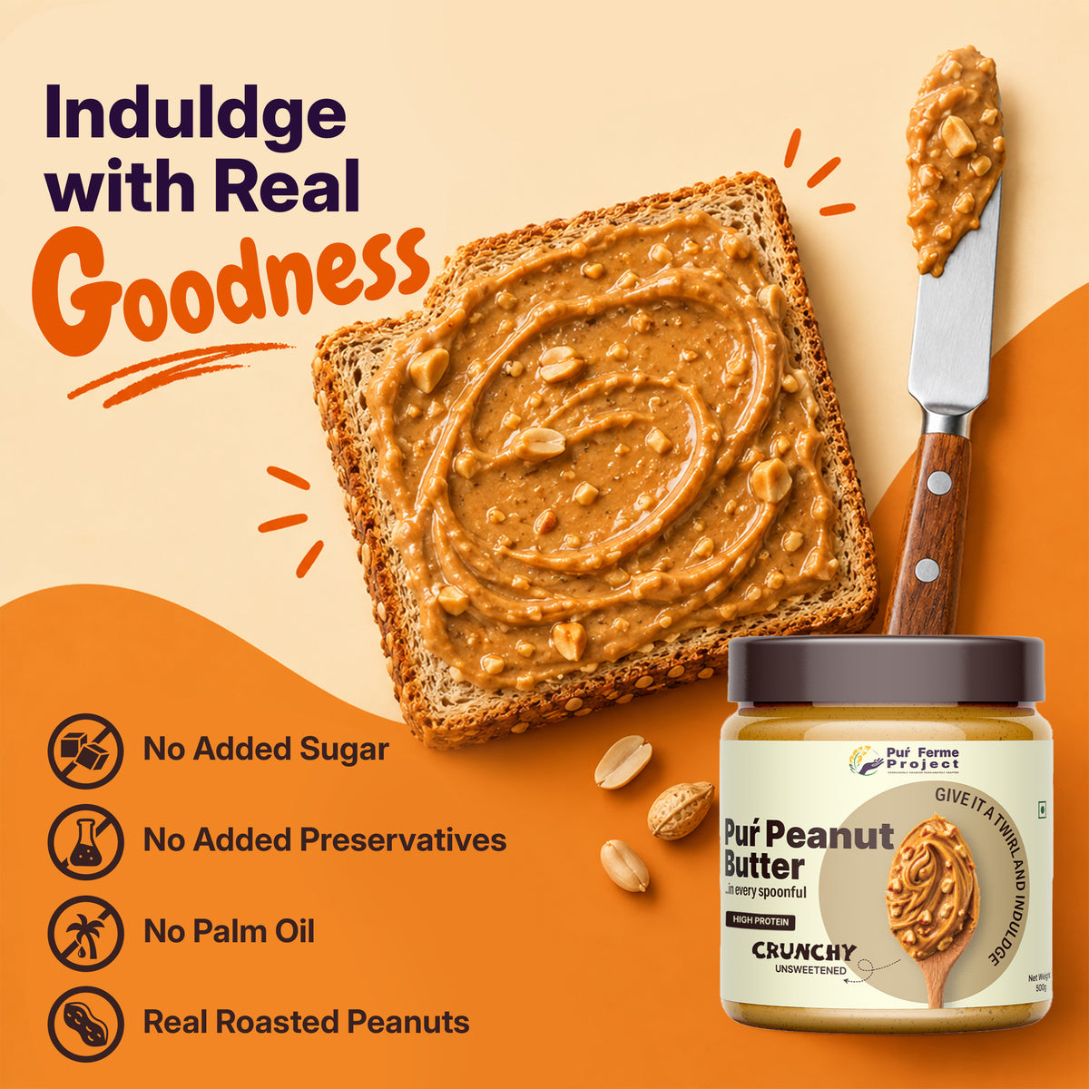 Crunchy Peanut Butter Combo – Unsweetened + Ragi Cocoa (2 × 500 g)