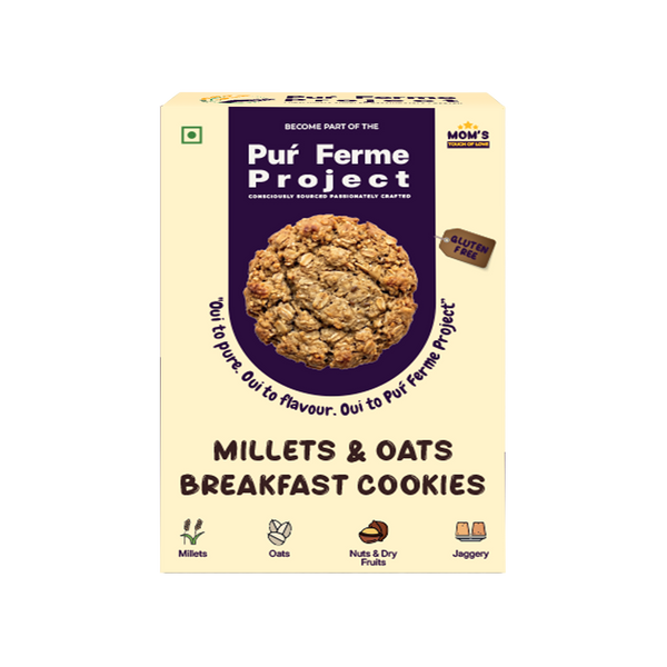 Breakfast Cookies made with millets and oats (12 Cookies, 240g)