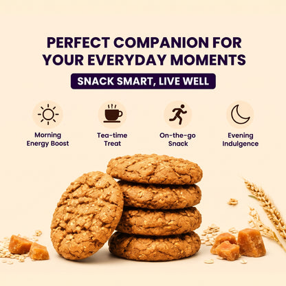 Breakfast Cookies made with millets and oats (12 Cookies, 240g)