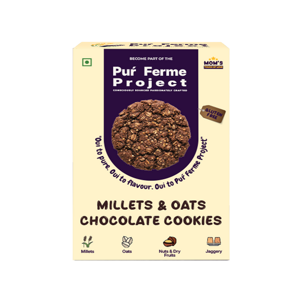 Chocolate Cookies made with Millet & Oats – (12 Cookies, 240g)