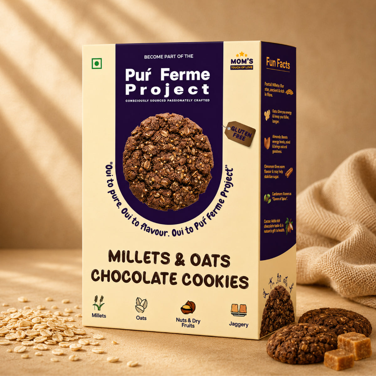 Millet & Oats Cookies Combo – Breakfast + Cocoa - (2 x 240 g)