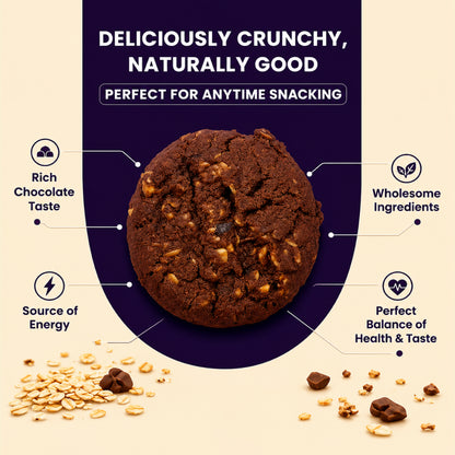 Chocolate Cookies made with Millet & Oats – (12 Cookies, 240g)