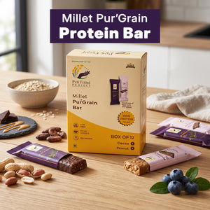Millet PuŕGrain Bar Combo – 10g Protein (12 Bars, 2 Variants)