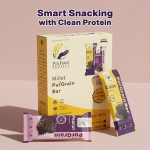 Millet PuŕGrain Bar Combo – 10g Protein (10 Bars, 2 Variants)