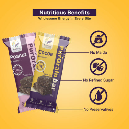 Millet PuŕGrain Bar Combo – 10g Protein (10 Bars, 2 Variants)