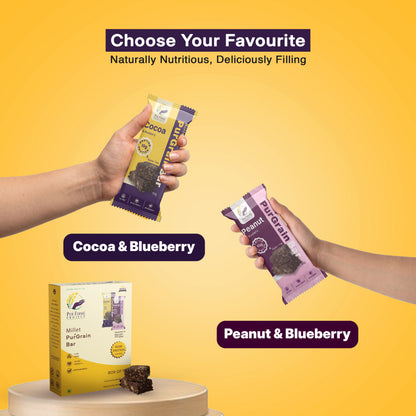 Millet PuŕGrain Bar Combo – 10g Protein (10 Bars, 2 Variants)
