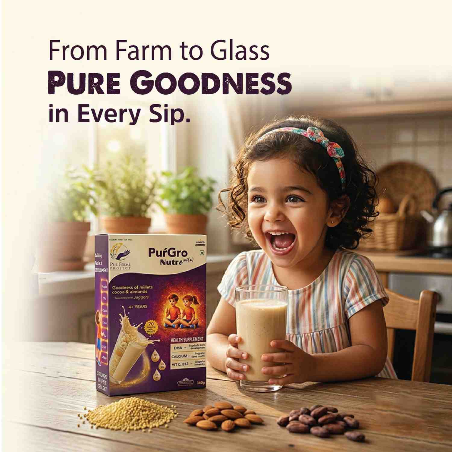 Pur' Gro Nutremi(x)- For 4+ years, Chocolate flavour