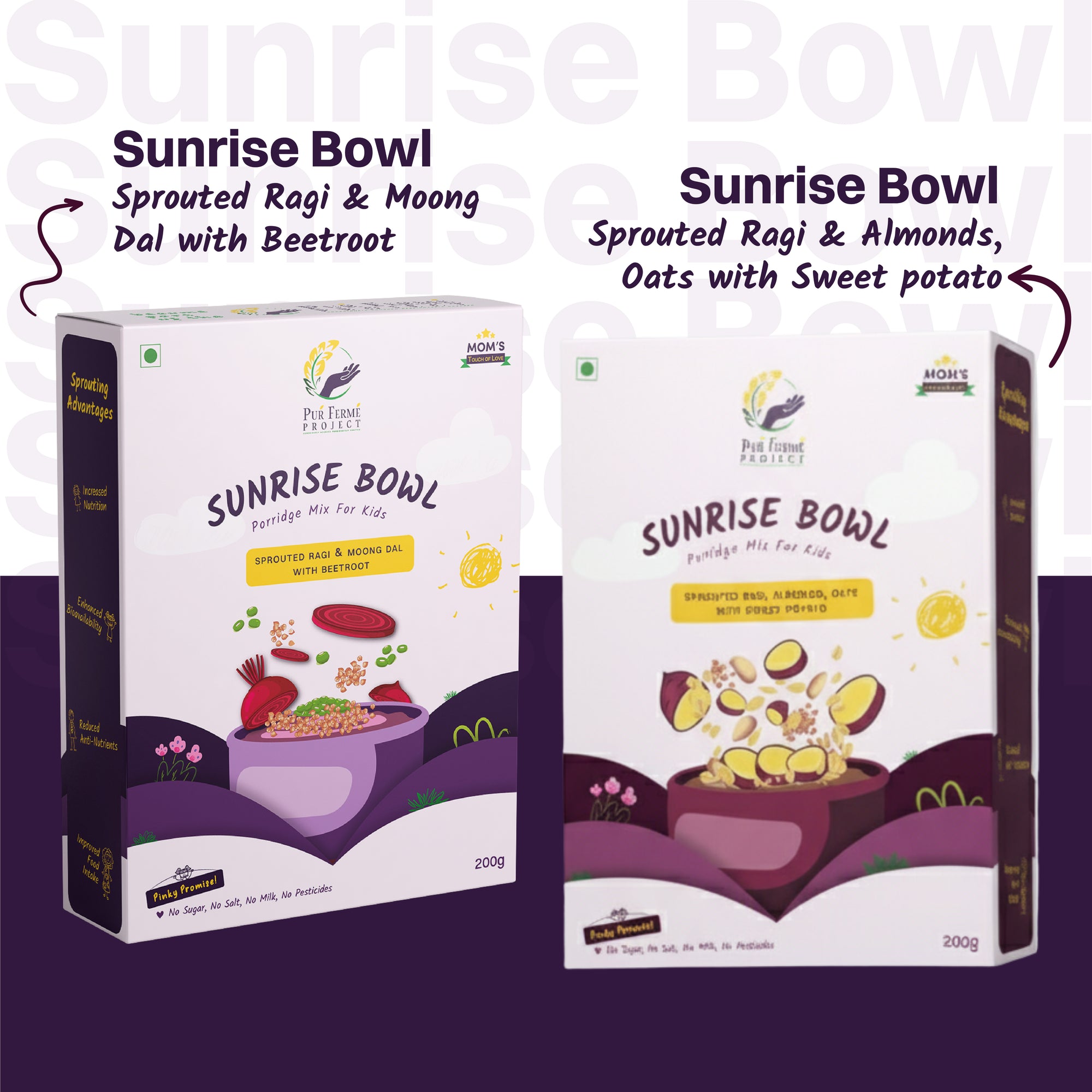 Sunrise Bowl – Sprouted Ragi with Almonds, Oats & Sweet Potato
