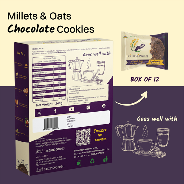 PurFerme Millets & Oats Cookies – Gluten Free | Buy 1 Get 1 Free!