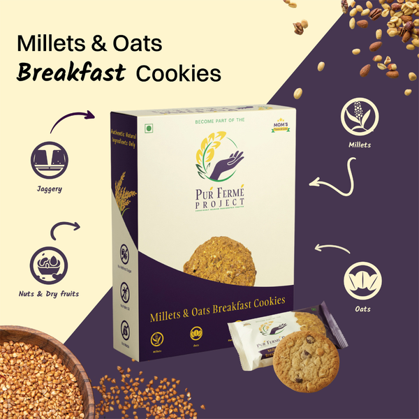 PurFerme Millets & Oats Cookies – Gluten Free | Buy 1 Get 1 Free!