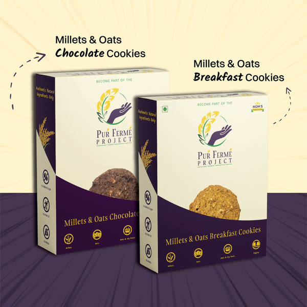 PurFerme Millets & Oats Cookies – Gluten Free | Buy 1 Get 1 Free!