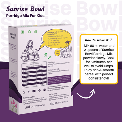 PurFerme Sunrise Bowl Sprouted Ragi Porridge – Buy 1 Get 1 Free!