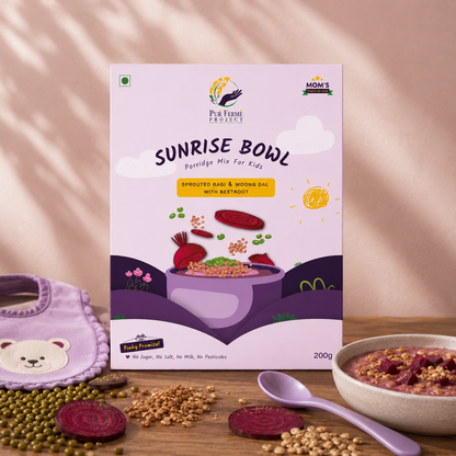 Sunrise Bowl Ragi Porridge Combo – Sweet Potato + Beetroot - (2 x 200 g)
