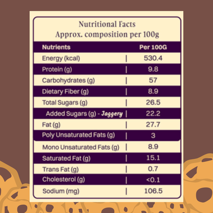 Millet & Oats Chocolate Cookies – (12 Cookies, 240g) | Puŕ Fermé Project