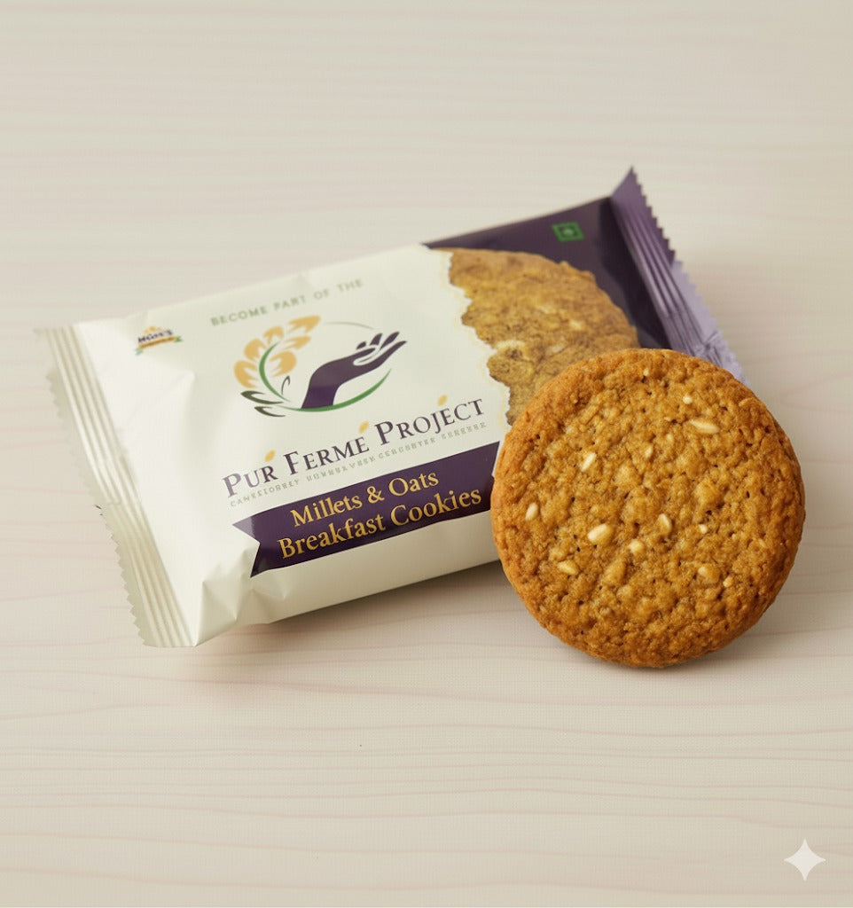 PurFerme Millets & Oats Cookies – Gluten Free Breakfast & Chocolate (Buy 1 Get 1 Free)