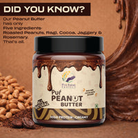 Ragi & Cocoa Peanut Butter - Sweetened with Jaggery & Creamy (500g)