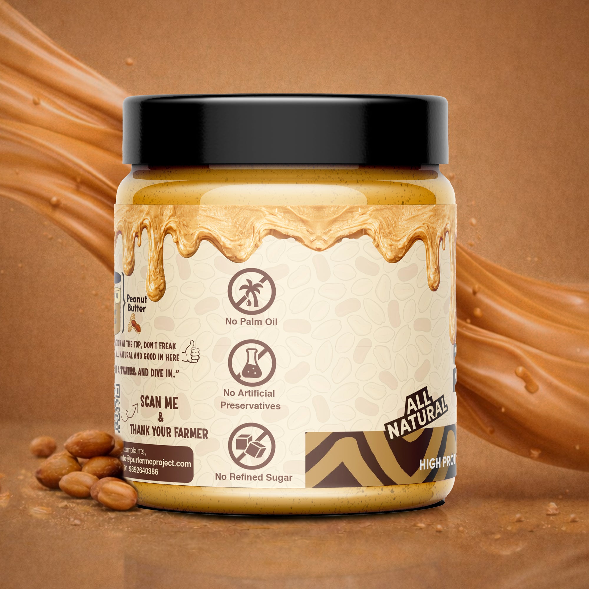 Peanut Butter - Unsweetened & Creamy (500g)