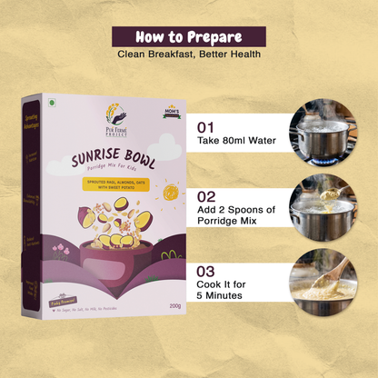 Sunrise Bowl Ragi Porridge Combo – Sweet Potato + Beetroot - (2 x 200 g)